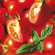 Pacote Com 20 Guardanapos 33x33cm Mixed Tomatoes